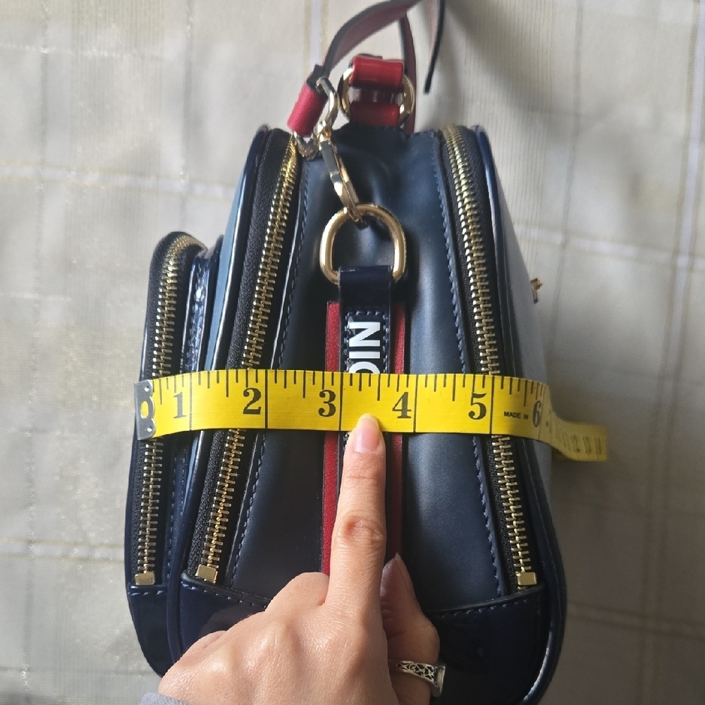 Nicole Miller, "Tonight For You", Red & Blue Crossbody Bag - Picture 9 of 14
